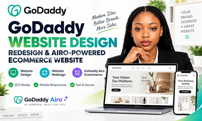 godaddy website design godaddy website redesign godaddy airo ecommerce website