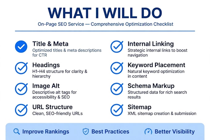 do on page optimization and technical audit for website ranking