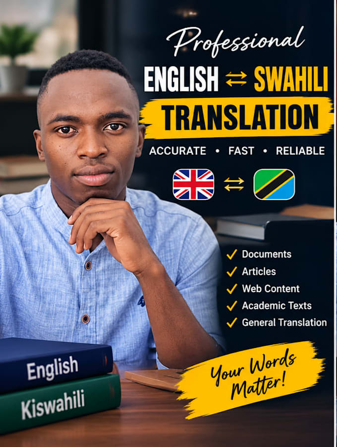 translate english to swahili native tanzanian fast
