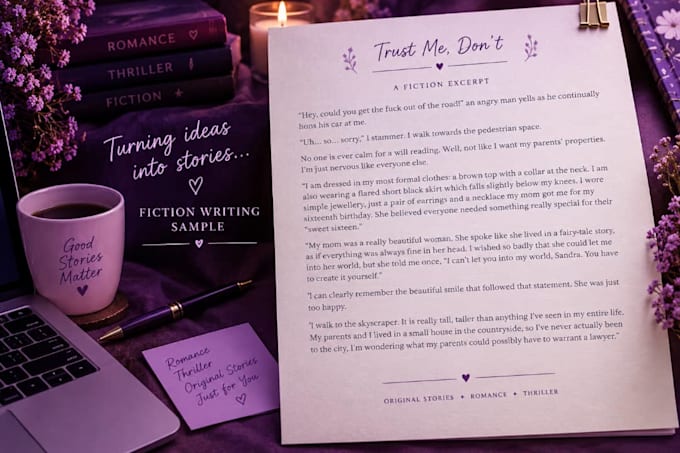 write engaging romance and thriller stories