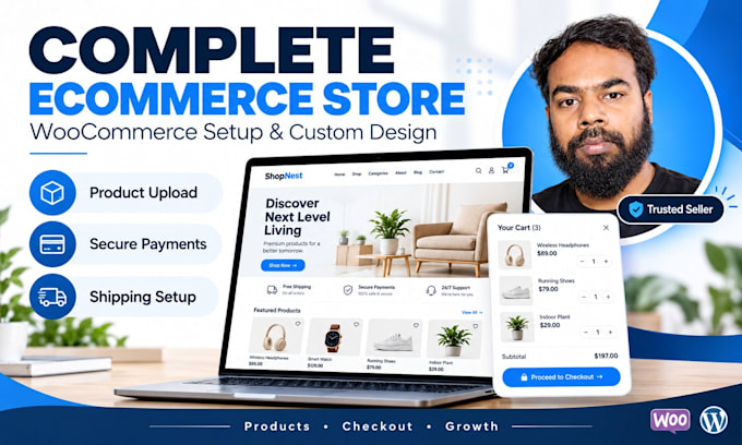 create a professional woocommerce online store