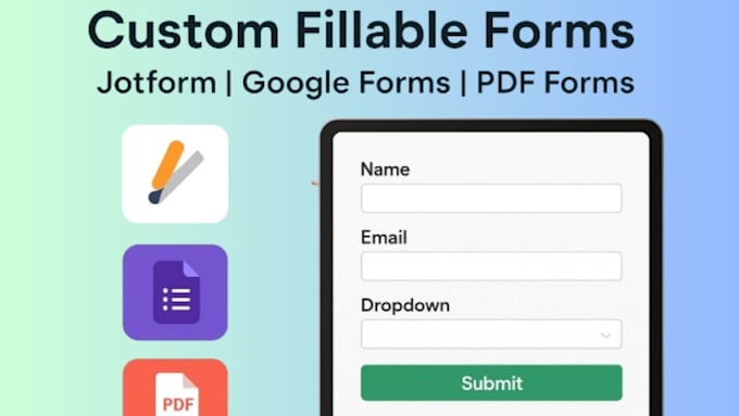create professional jotform and google forms with automation