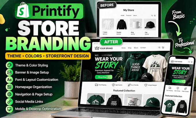 customize and brand your printify pop up store