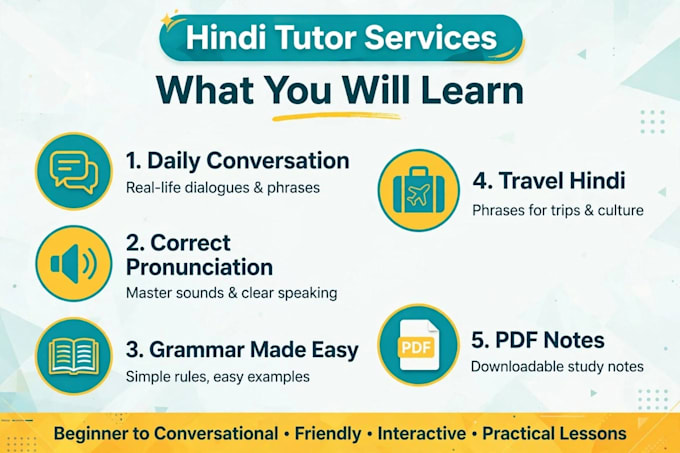 be your native hindi tutor for fluent