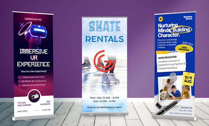 design roll up banner, retractable banner or standee