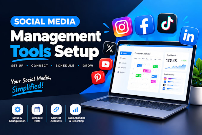 setup buffer, hootsuite, later, metricool, socialpilot for instagram, facebook