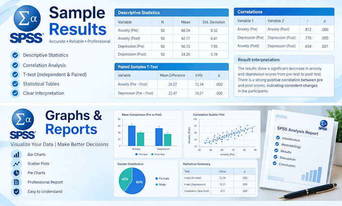 analyze your data using spss and interpret statistical results