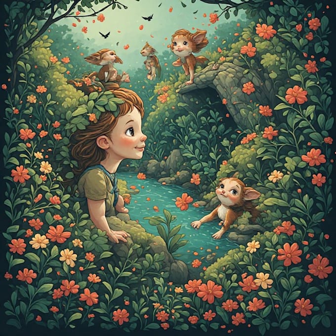 create professional children book illustration
