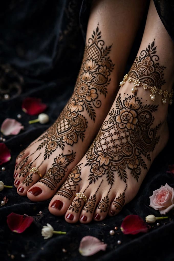 create custom henna mehandi designs