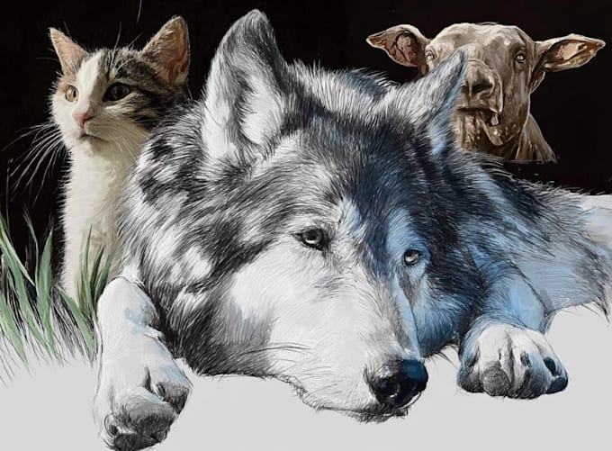 create realistic animal illustration