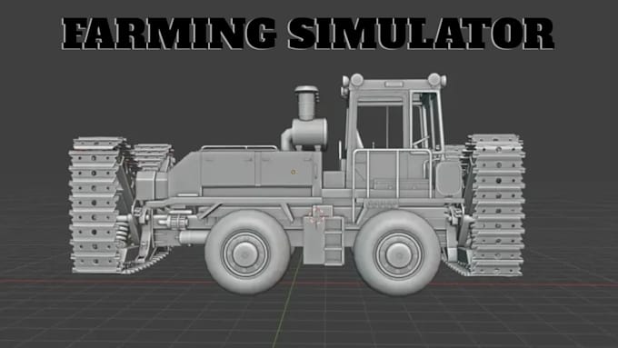 create game ready 3d tractor, truck and heavy machinery models in blender