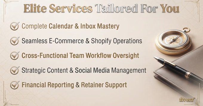 be your executive assistant and operations manager
