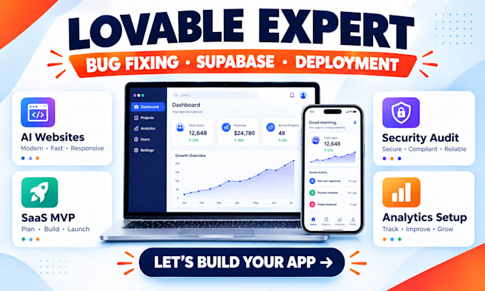 build or fix lovable ai website, lovable dev, saas mvp