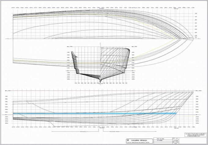 create boat hull lines plan from sketch and dimension