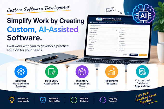build custom ai assisted business software