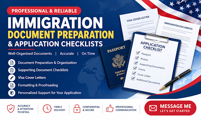 prepare professional immigration documents and application checklists