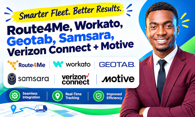 do route4me workato geotab samsara verizon connect motive