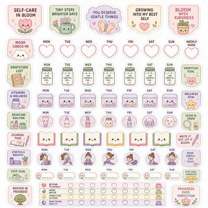 design custom cute stickers and printable sticker sheets