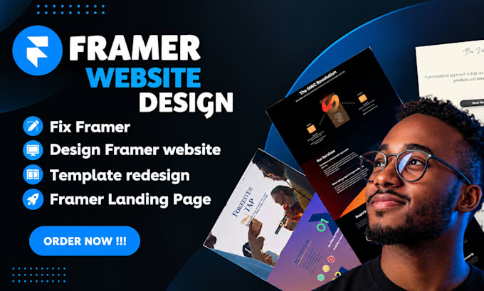 design and develop a modern responsive framer website framer landing page