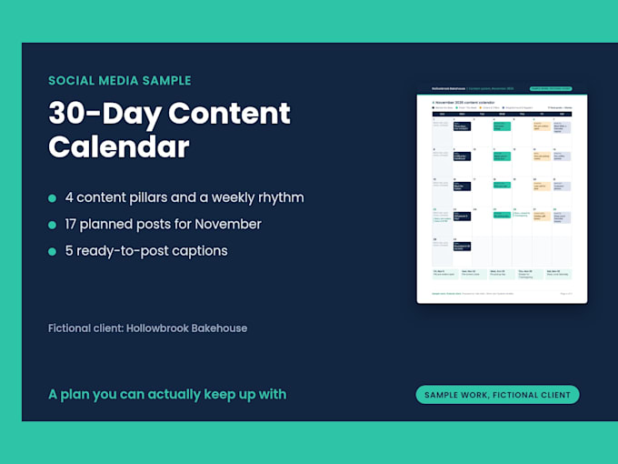 build a social media content system with posts, captions, and a plan