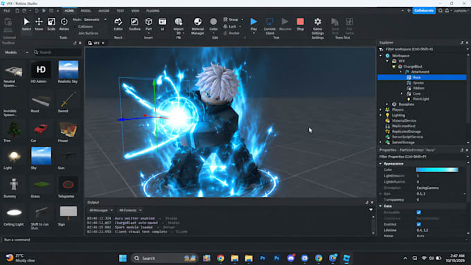 develop roblox game, combat system, vfx, fighting and rpg script, roblox ui
