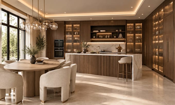 do 3d exterior design, interior design and 3d rendering