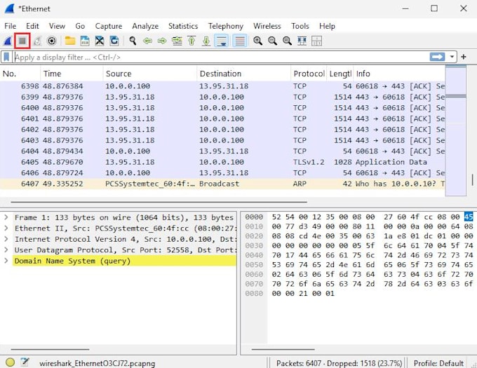 analyze wireshark pcap files and network traffic
