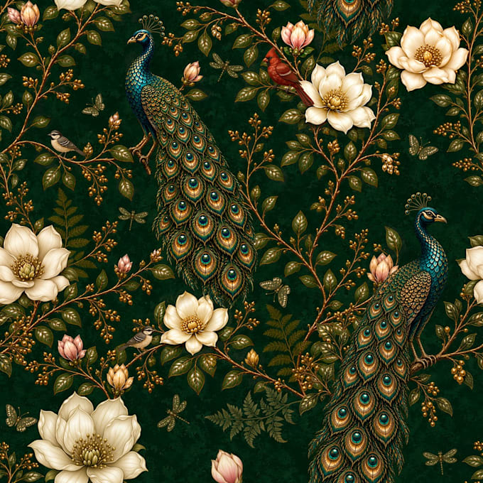 create custom seamless patterns for wallpaper and fabric
