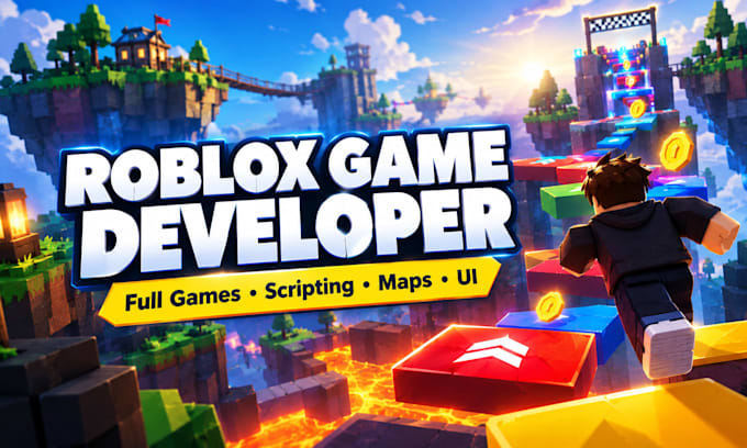 develop your full roblox game, be your roblox scripter and developer
