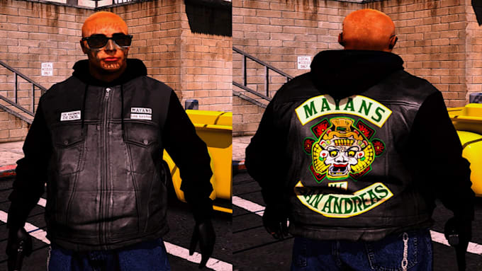 create mc kuttes fivem vest flag mc bike patch kuttes