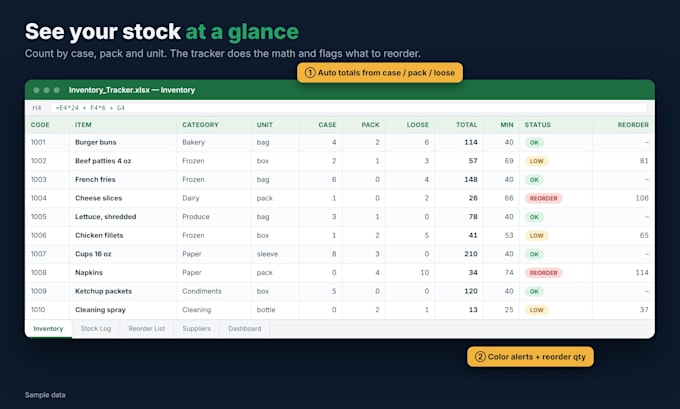 build an excel inventory tracker for your small business