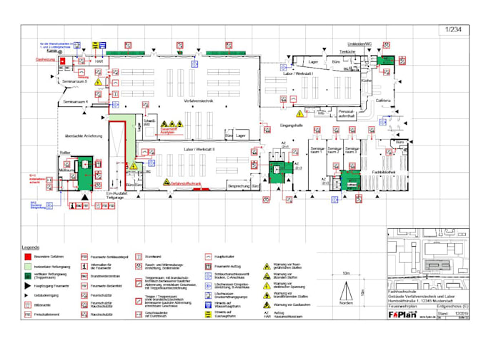 create fire safety plans, emergency evacuation drawings and safety diagrams