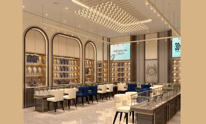do 3d architect interior, exterior design for commercial space and sport complex