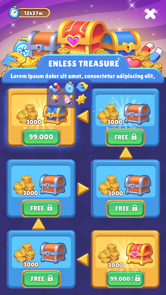 draw UI game casual