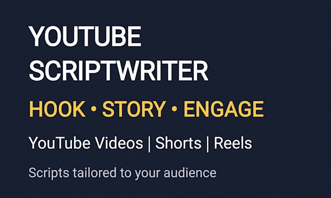 research and write professional youtube scripts