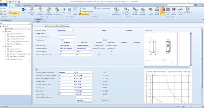 perform aspen and dwsim process simulation