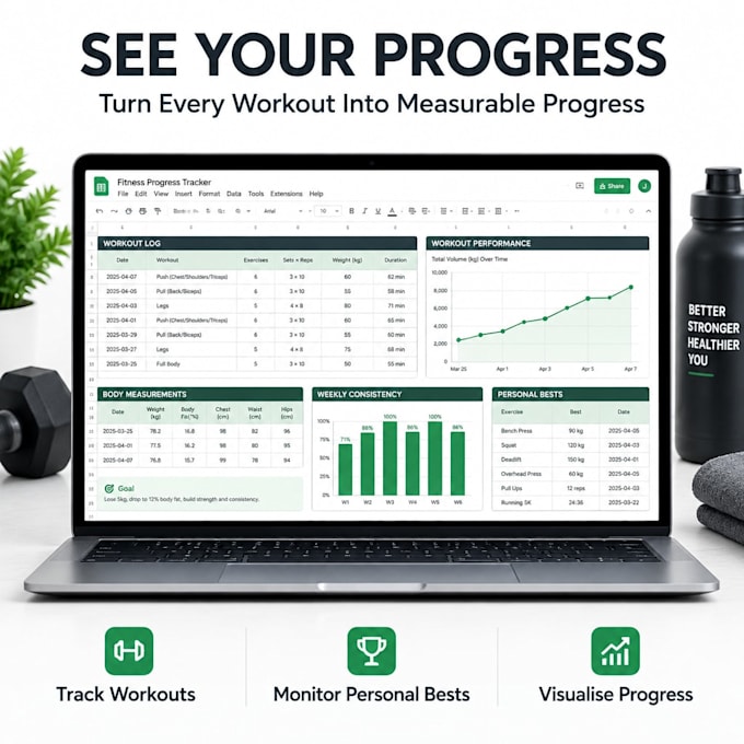 create a personal fitness progress tracker