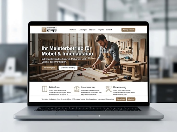 build a modern german wordpress website with elementor and dsgvo
