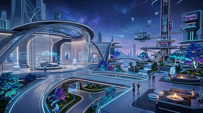 create a custom 3d metaverse environment or virtual world