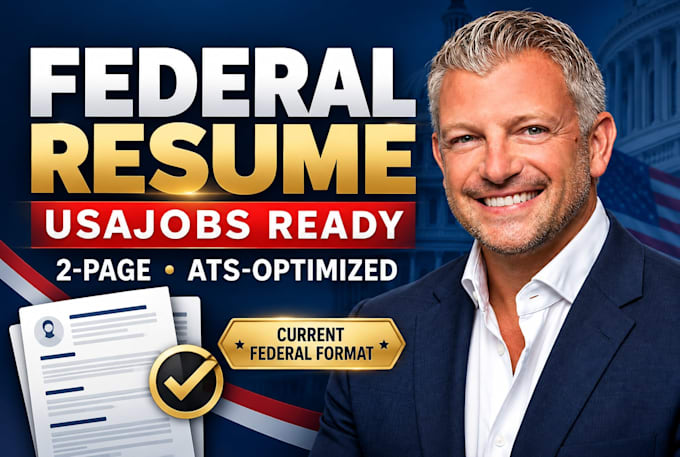 write a 2 page federal resume for usajobs
