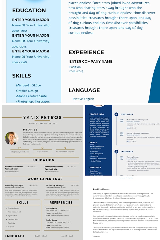 format, redesign and edit your resume or CV professionally