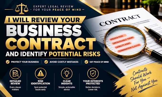 review your business contract and identify potential risks