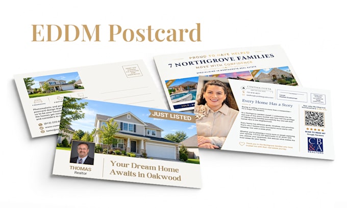 design a professional real estate postcard and eddm mailer