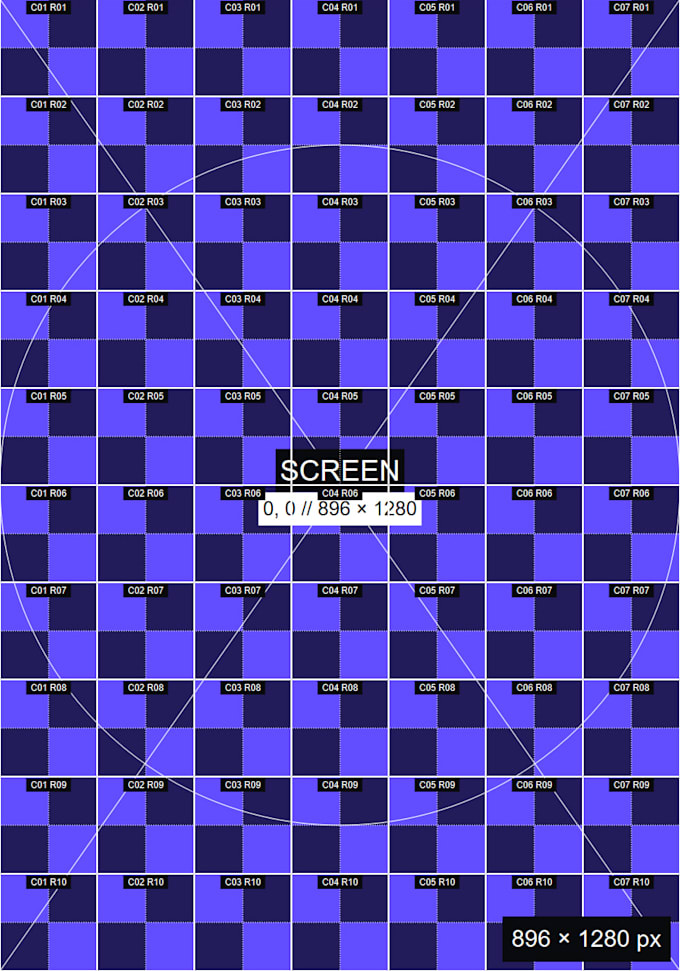 create led screen pixelmap template custom built