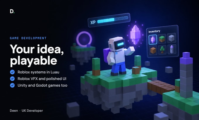 be your roblox game developer, scripter and vfx artist