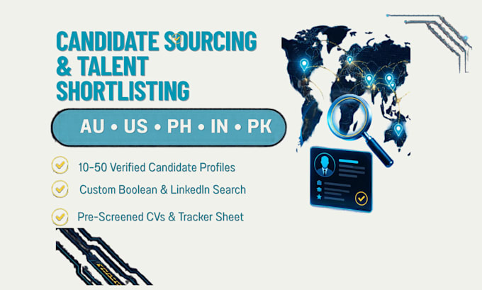 do global candidate sourcing and resume screening