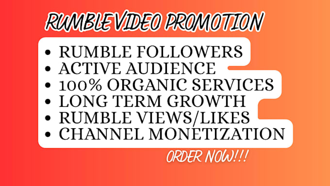 rumble channel promotion, video promotion