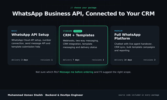 integrate whatsapp business API with your CRM and chatbot