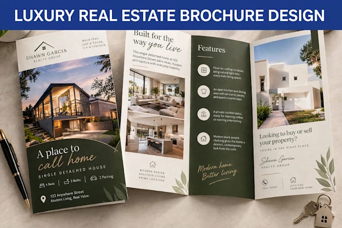 design luxury real estate brochure