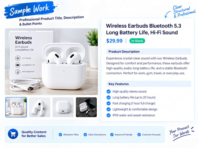 create product titles and descriptions for your online store